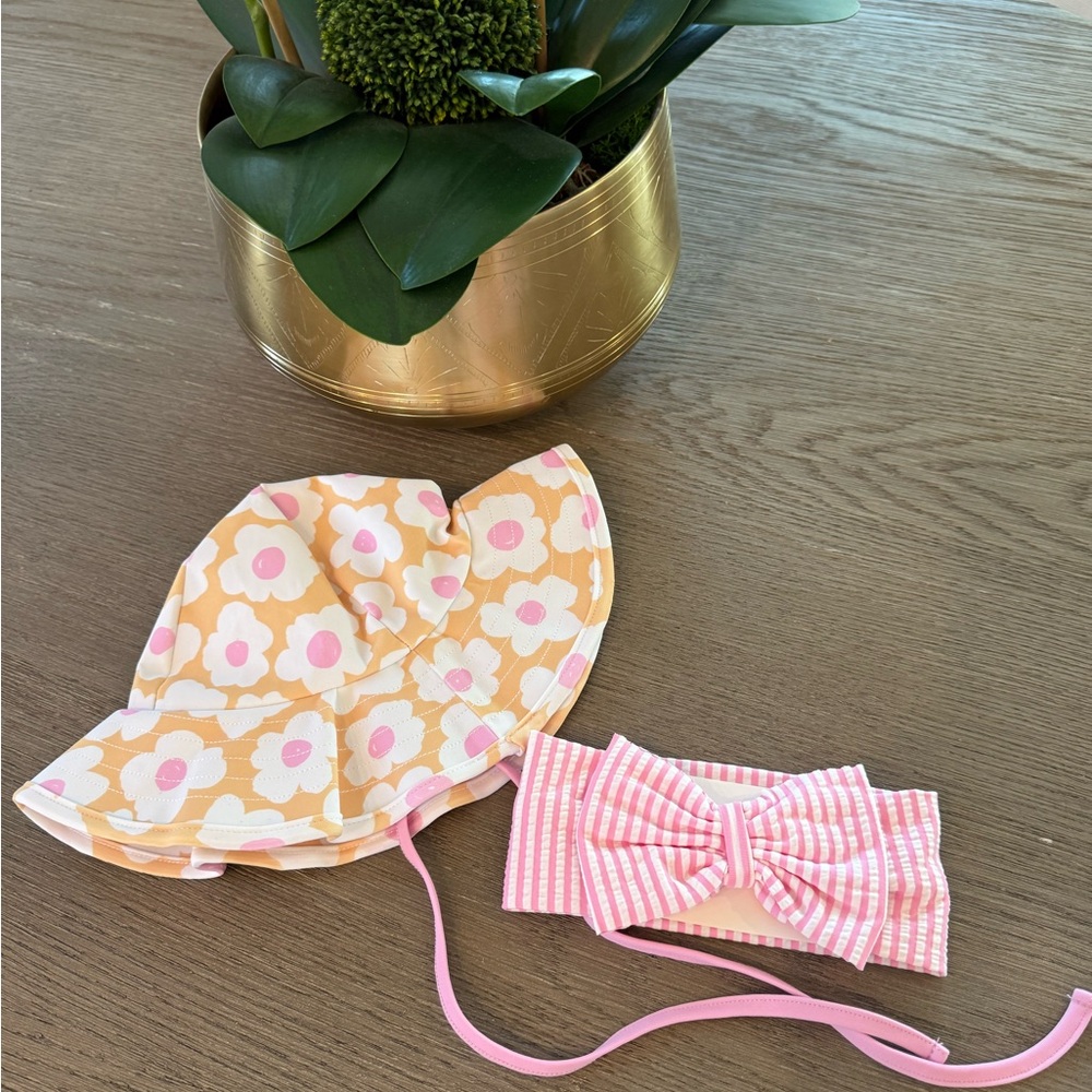 🌟 Caden Lane Swim Bow & UPF Sun Hat NWT ~ Size Small